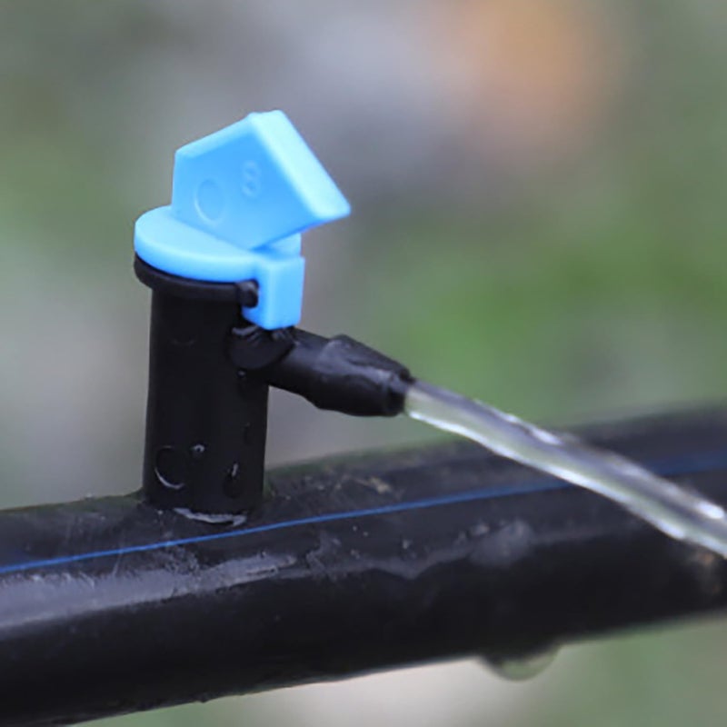 MDXing 60PCS Drip Irrigation Emitters Garden Flag Irrigation Heads Three Sizes 4L 8L 16L/H Blue Green Black for Trees Shrubs Cooling Dust Reduction Orchards - Image 4